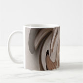 茶色およびクリームのabstraの陰の"Coffelicious" コーヒーマグカップ (左)