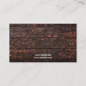 茶色お洒落と白の馬のフォトスクリプトウマ科の 名刺 (裏面)