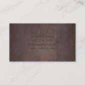 茶色お洒落のテクスチャ |背景シンプル情報 名刺 (裏面)