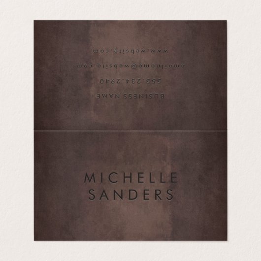茶色お洒落のテクスチャ |背景シンプル情報 名刺 (外部フラット)