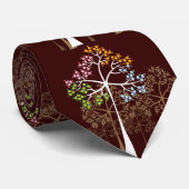 茶色お洒落四季カラフル木タイ ネクタイ (ロール)
