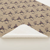 茶色お洒落鹿クリスマス シェルパブランケット (3/4)