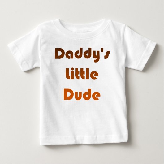 茶色からオレンジ色にフェード ベビーTシャツ (正面)