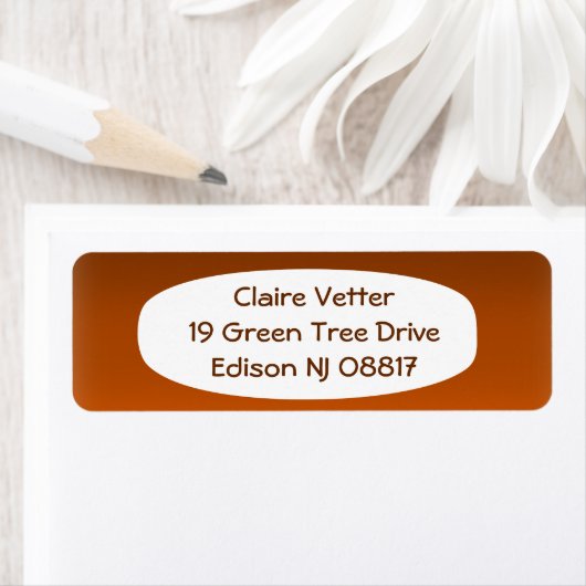 茶色からオレンジ色にフェード ラベル (インサイチュ)