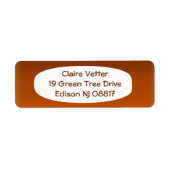 茶色からオレンジ色にフェード ラベル (正面)