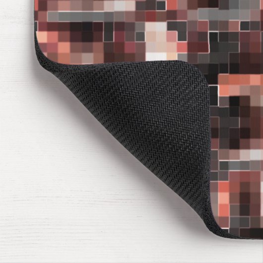 茶色からサーモン、白、タイルの灰色のモザイクスタイル マウスパッド (コーナー)