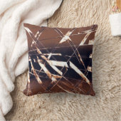 茶色から黒への抽象芸術 クッション (ブランケット)