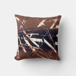 茶色から黒への抽象芸術 クッション