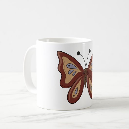 茶色かわいらしのバター コーヒーマグカップ (正面左)