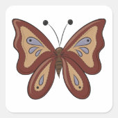 茶色かわいらしのバター スクエアシール (正面)