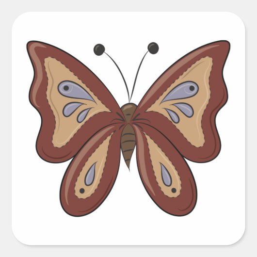 茶色かわいらしのバター スクエアシール (正面)