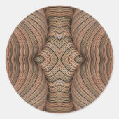 茶色かわいらしのフラクタルの影~ ラウンドシール (正面)