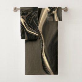 茶色がかったベージュの背景のブロンズの起伏 バスタオルセット