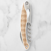 茶色がかった不規則なチェスのあるタータンチェック ソムリエナイフ (裏面)