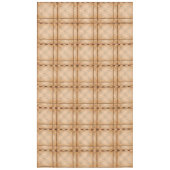 茶色がかった不規則なチェスのあるタータンチェック テーブルクロス (正面)