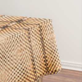 茶色がかった不規則なチェスのあるタータンチェック テーブルクロス