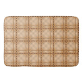 茶色がかった不規則なチェスのあるタータンチェック バスマット (正面)