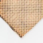 茶色がかった不規則なチェスのあるタータンチェック フリースブランケット (角)