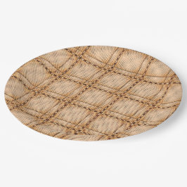 茶色がかった不規則なチェスのあるタータンチェック ペーパープレート