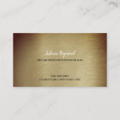 茶色がかった古い金ゴールドの手書きの草書体 名刺 (裏面)