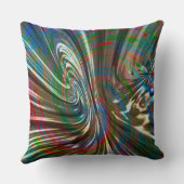 茶色がかった色の絹のような布の渦巻き状の湾曲 クッション (裏面)