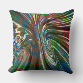 茶色がかった色の絹のような布の渦巻き状の湾曲 クッション