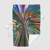 茶色がかった色の絹のような布の渦巻き状の湾曲 ゴルフタオル (インサイチュ)