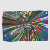 茶色がかった色の絹のような布の渦巻き状の湾曲 ゴルフタオル (横)