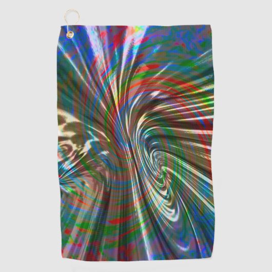 茶色がかった色の絹のような布の渦巻き状の湾曲 ゴルフタオル (正面)