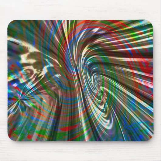 茶色がかった色の絹のような布の渦巻き状の湾曲 マウスパッド (正面)