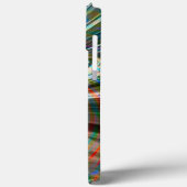 茶色がかった色の絹のような布の渦巻き状の湾曲 Case-Mate iPhoneケース (裏面 / 左)