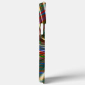 茶色がかった色の絹のような布の渦巻き状の湾曲 Case-Mate iPhoneケース (裏面 / 右)