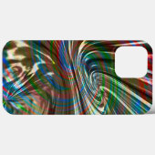 茶色がかった色の絹のような布の渦巻き状の湾曲 Case-Mate iPhoneケース (裏面 (横))