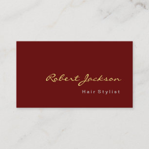 茶色がかった赤いヘアースタイルのコンサルタントのメーキャップアーティスト 名刺