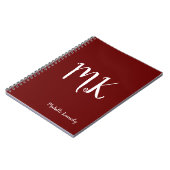 茶色がかった赤モダンプロフェッショナルパーソナライズされた ノートブック (左側)