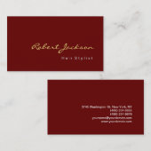 茶色がかった赤毛スタイルコンサルタントメイクアップアーティスト 名刺 (正面/裏面)