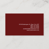 茶色がかった赤毛スタイルコンサルタントメイクアップアーティスト 名刺 (裏面)