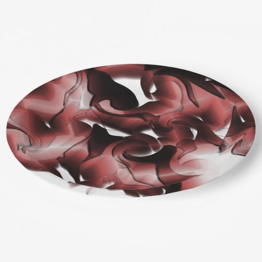 茶色がかった霧と不十分な彫刻の混合 ペーパープレート (アングル)