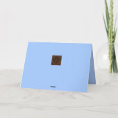 茶色とかわいらし白のハスキーのグリーティングカード カード (裏面)