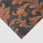 茶色とオレンジのダマスク模様 薄葉紙 (詳細)