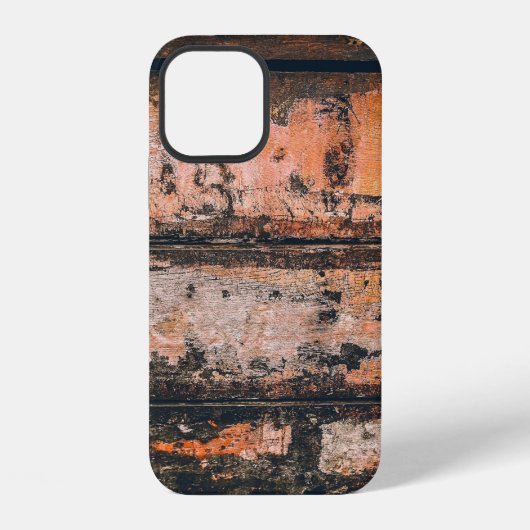 茶色とオレンジのパネル iPhoneケース (裏面)