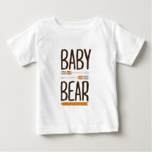 茶色とオレンジの手描きグリズリーベアの赤ちゃん