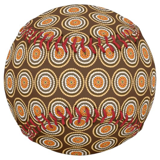 茶色とオレンジの斑点があり ソフトボール (正面)