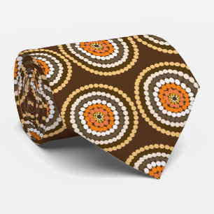 茶色とオレンジの斑点があり ネクタイ