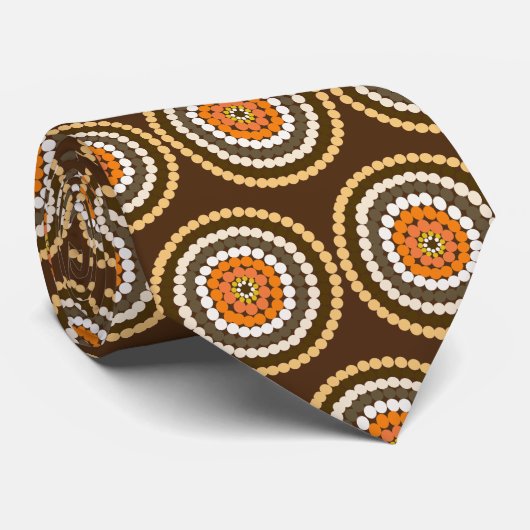 茶色とオレンジの斑点があり ネクタイ (ロール)