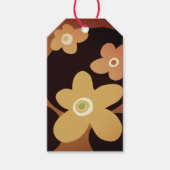 茶色とオーカーの花 ギフトタグ (正面)
