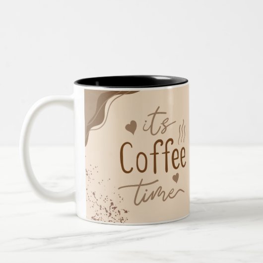 茶色とクリームの美学それはコーヒータイムマグだ ツートーンマグカップ (左)