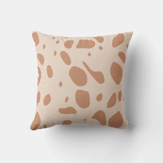 茶色とクリーム斑点の枕 クッション (裏面)