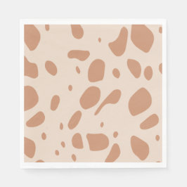 茶色とクリーム斑点 スタンダードランチョンナプキン