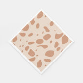 茶色とクリーム斑点 スタンダードランチョンナプキン (角)